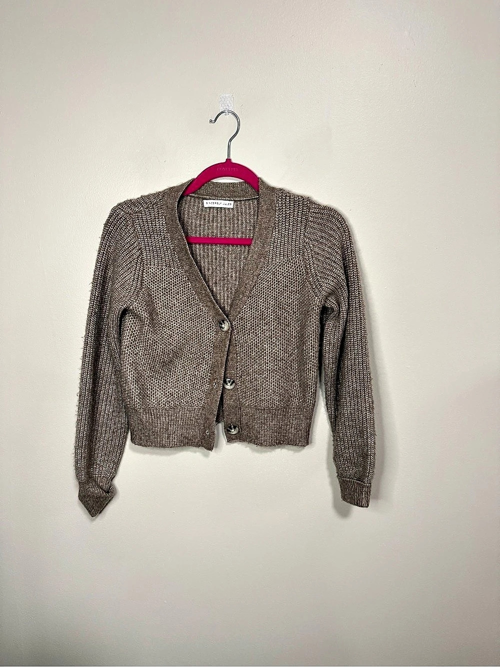 Sincerely Jules Brown Knit Cardigan size S